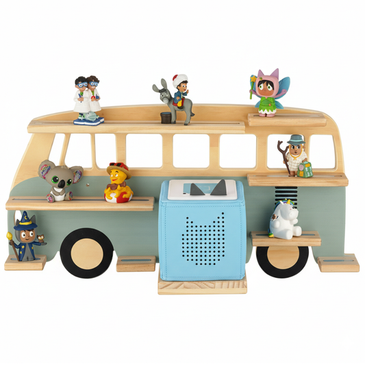 Goldie Bus - Tonieregal für Toniebox & bis zu 32 Figuren | Grün